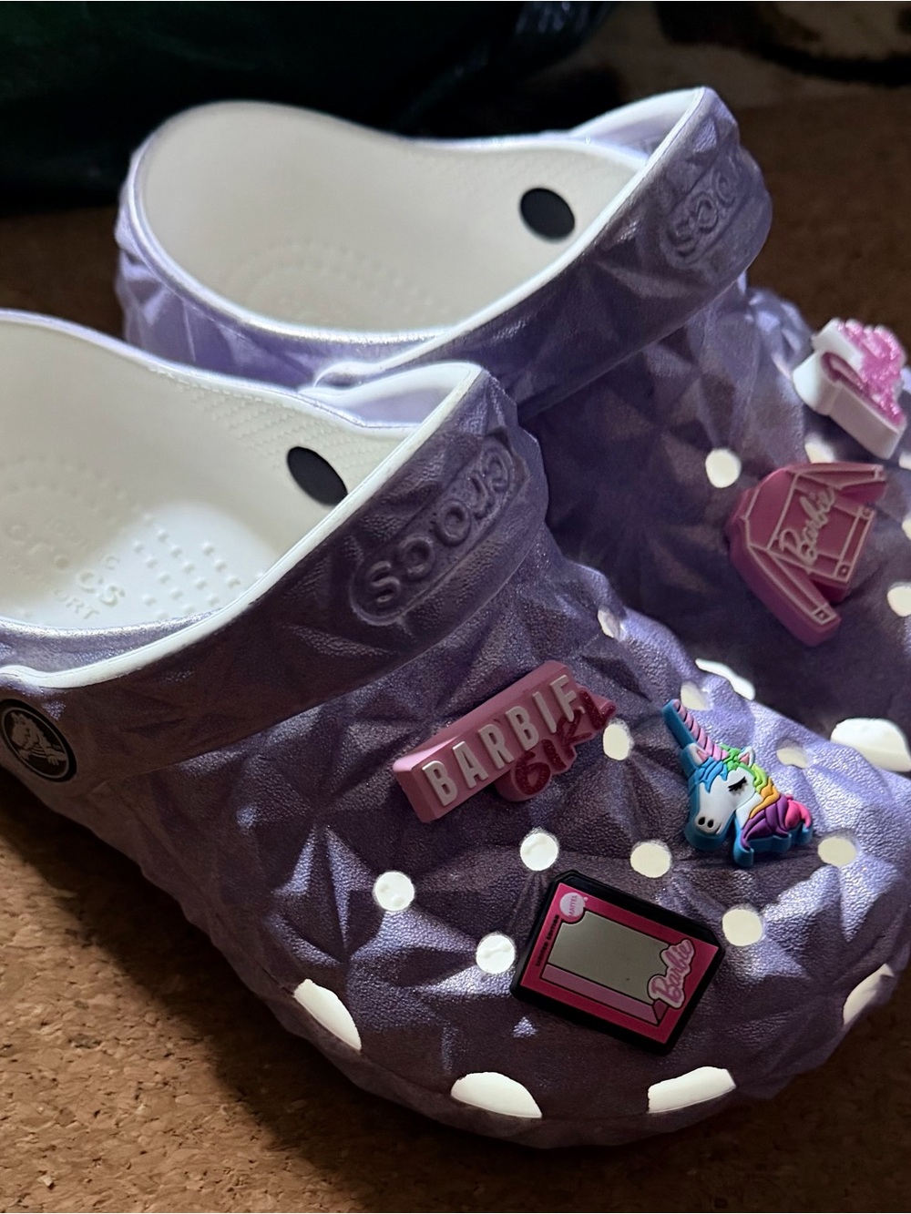 CROCS  Kids Clog Sandals with Barbie Jibbitz